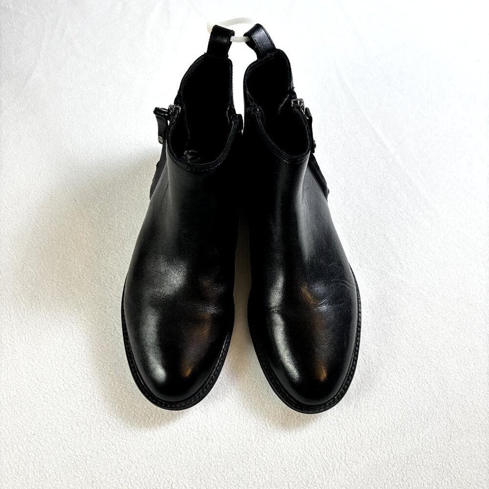 GEOX Ankle Boots 6US 36EU Womens Italian Patent Leather‎ Side Zip Bootie NWOT